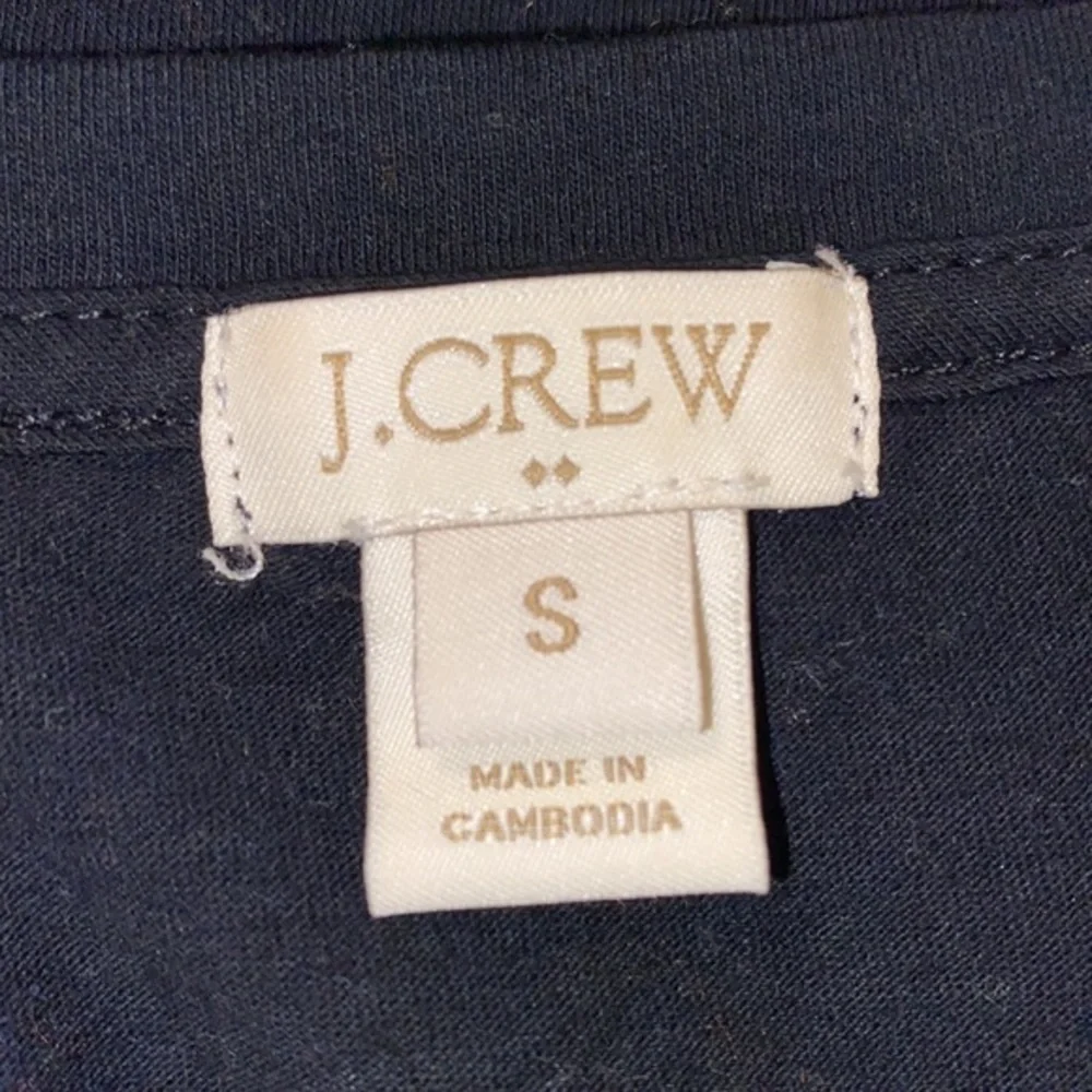J.Crew short sleeve tee shirt long womens size small cuffed sleeves